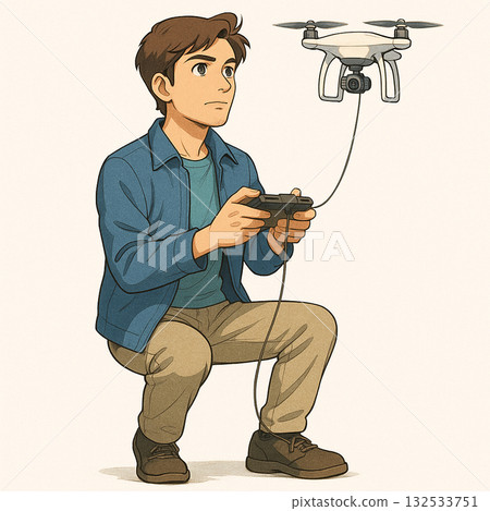 操作無人機的年輕人 操作無人機的年輕人 132533751