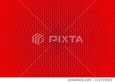 Black Dot Grid Red Background Optical Pattern with Circular Symmetry 132534025