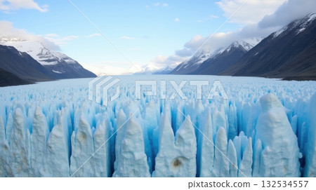 winter landscape with sky and clouds 132534557