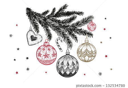 christmas, decoration, vector 132534780