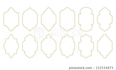 Set frames of various unusual shapes 132534873