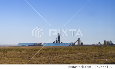 A cement factory on the vast steppes of Kazakhstan / Khantau, Moiynkum, KZ A cement factory on the vast steppes of Kazakhstan / Khantau, Moiynkum, KZ 132535129