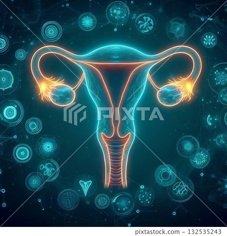 representation of the female uterus 132535243