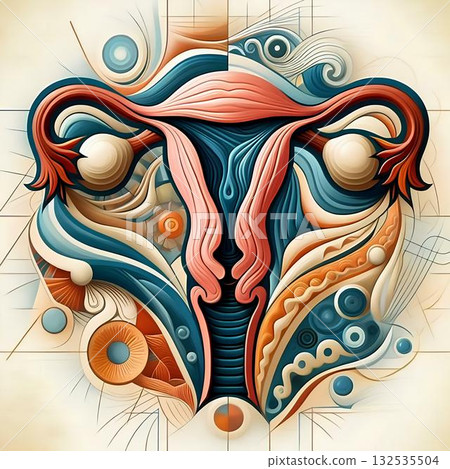 representation of the female uterus 132535504