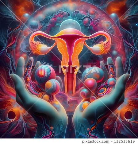 representation of the female uterus representation of the female uterus 132535619