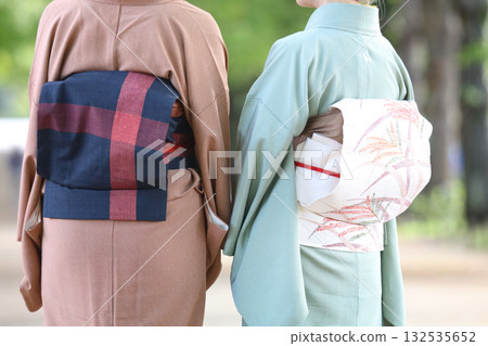 A woman in a kimono A woman in a kimono 132535652