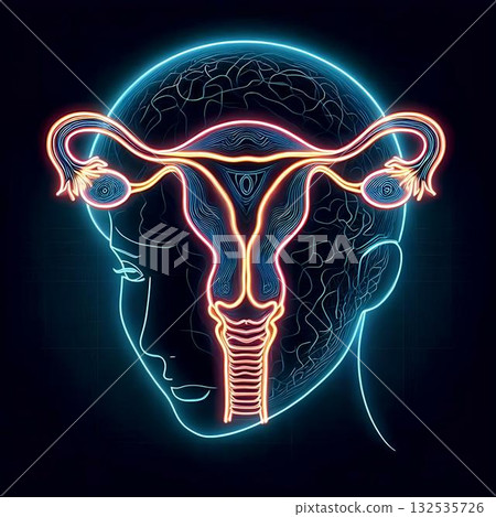 representation of the female uterus 132535726