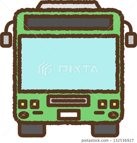 手繪簡約圖示插圖 公車 手繪簡約圖示插圖 公車 132536927