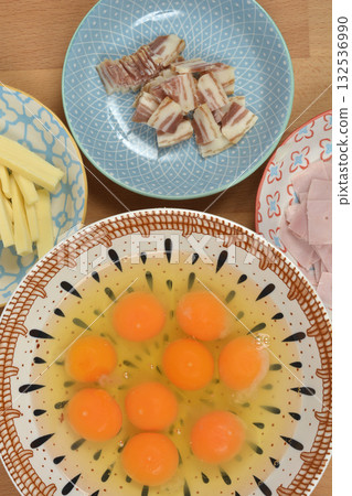 Omelet Ingredients 132536990