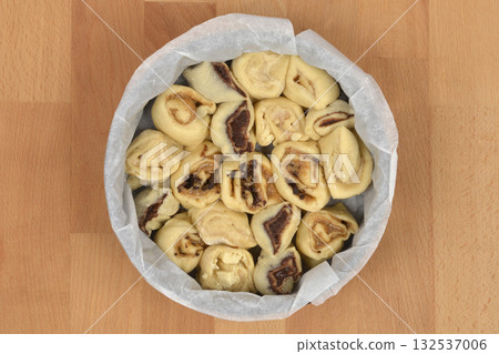 Unbaked Hazelnut Chocolate Rolls 132537006