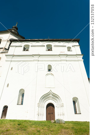 View of the Church of the Archangel Gabriel in the Kirillo-Belozersky Monastery (Russia) 132537058