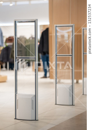 A sleek, transparent security gate 132537234