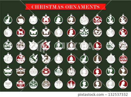 Christmas vector ornaments 132537332