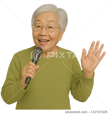 奶奶正在享受卡拉OK 奶奶正在享受卡拉OK 132537826