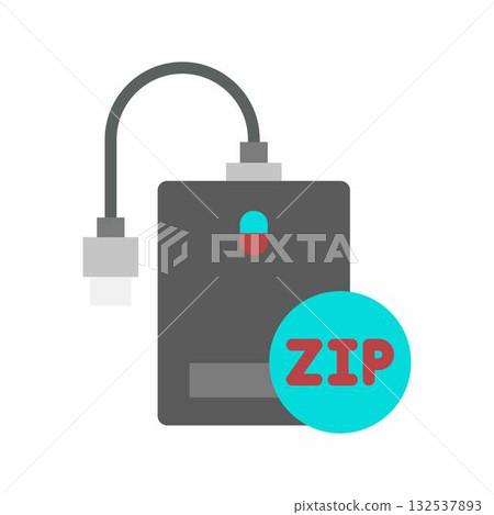 Zip Drive icon vector image. Suitable for mobile apps, web apps and print media. 132537893