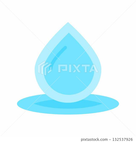 Water Droplet icon vector image. Suitable for mobile apps, web apps and print media. Water Droplet icon vector image. Suitable for mobile apps, web apps and print media. 132537926