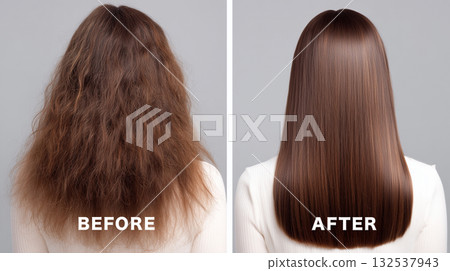 直髮和燙髮前後的對比 132537943