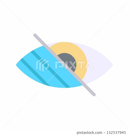 Visual Impairment Icon icon vector image. Suitable for mobile apps, web apps and print media. 132537945