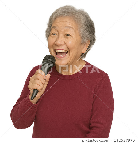 Granny singing karaoke 132537979