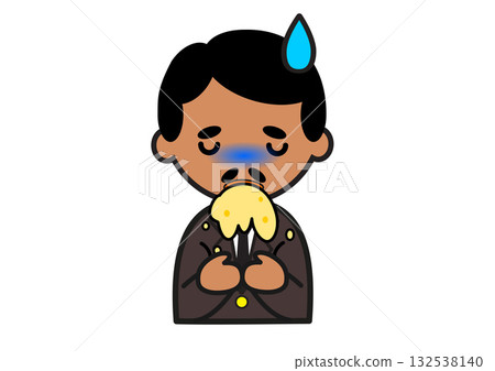 Vomiting Middle Eastern businessman Vomiting Middle Eastern businessman 132538140