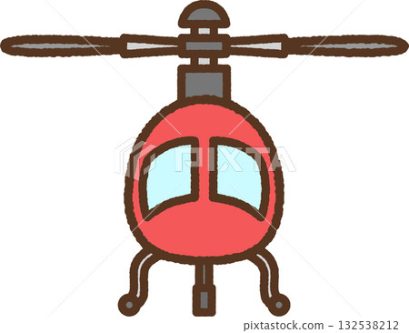Hand-drawn simple icon illustration: helicopter Hand-drawn simple icon illustration: helicopter 132538212