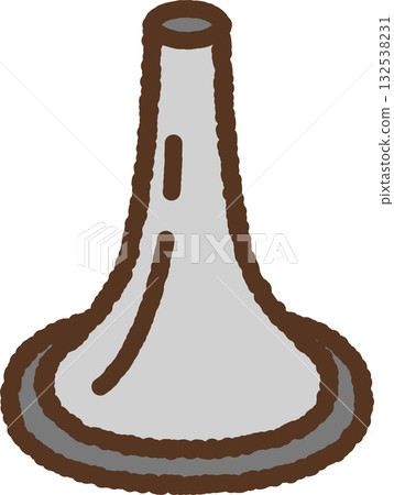 Simple hand-drawn icon illustration of an otoscope Simple hand-drawn icon illustration of an otoscope 132538231