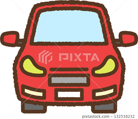手繪的簡單汽車圖示插圖 132538232
