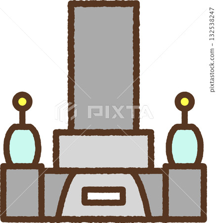 簡單的手繪圖示插圖：墳墓 132538247