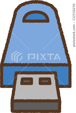 USB 的簡單手繪圖示插圖 132538250