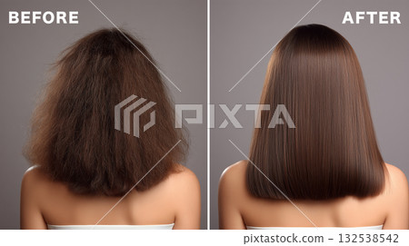 Before and after straight hair and perm 132538542