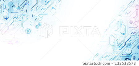 Technology abstract background. Hand drawn vector. 132538578