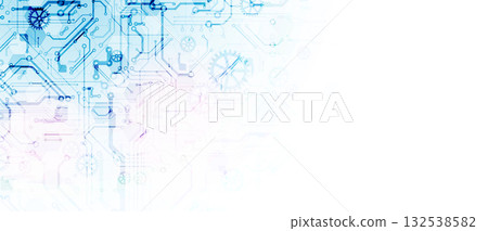 Technology abstract background. Hand drawn vector. Technology abstract background. Hand drawn vector. 132538582