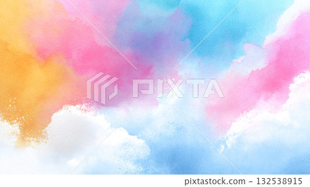 淺色粉彩水彩漸層背景 132538915
