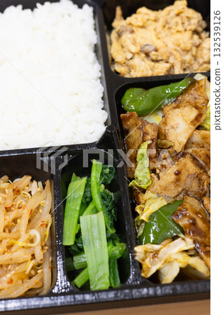 Delicious Twice Cooked Pork Chinese Lunch Box 132539126