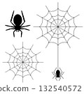 萬聖節蜘蛛和蜘蛛網插圖集 132540572