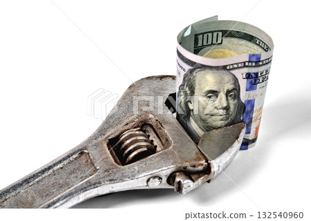 old wrench with a note in it 132540960