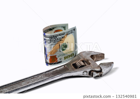 old wrench with a note in it 132540981