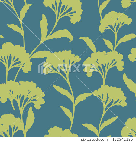 Oriental floral vintage ornament seamless pattern. Geometric all over print design. Ideal for interior, textile, wallpaper, fabric and fashion print.  132541180