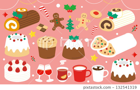 Christmas sweets and drinks collection Christmas sweets and drinks collection 132541319