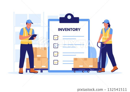 Illustration of Warehouse Inventory Management and Stock Control Checklist 132541511