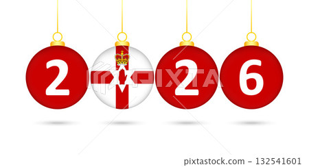 Northern Ireland Flag Christmas Balls 2026 Decoration. 132541601