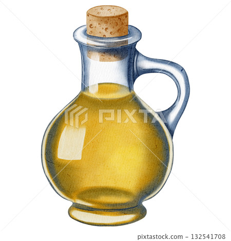 Hand drawn watercolor olive oil bottle with olives and leaves. Olive branches, leaves and fruits. For fabric, wrapping paper, scrapbooking, packaging design, kitchen, menu Hand drawn watercolor olive oil bottle with olives and leaves. Olive branches, leaves and fruits. For fabric, wrapping paper, scrapbooking, packaging design, kitchen, menu 132541708