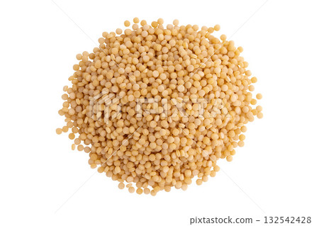 raw couscous isolated on white 132542428