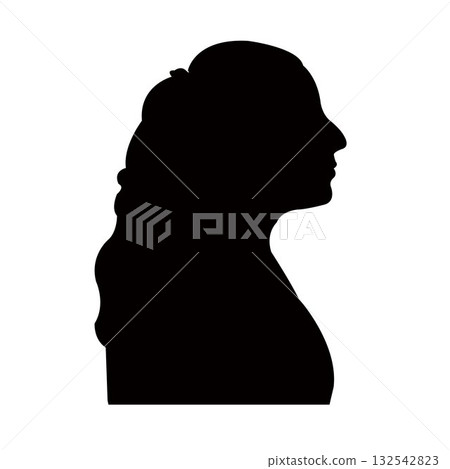a woman head silhouette vector 132542823