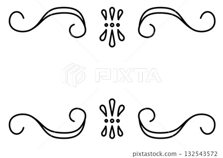 Vintage style decorative frame illustration 132543572