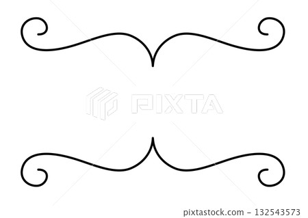 Simple decorative frame with elegant curved line design Simple decorative frame with elegant curved line design 132543573