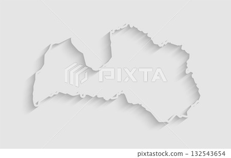 Vector map of Latvia, abstract inner shadow Vector map of Latvia, abstract inner shadow 132543654