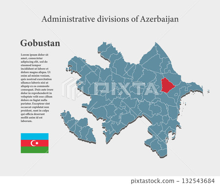 Vector map of Azerbaijan, Gobustan District Vector map of Azerbaijan, Gobustan District 132543684