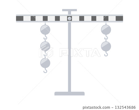 Illustration of a lever used in science experiments 132543686