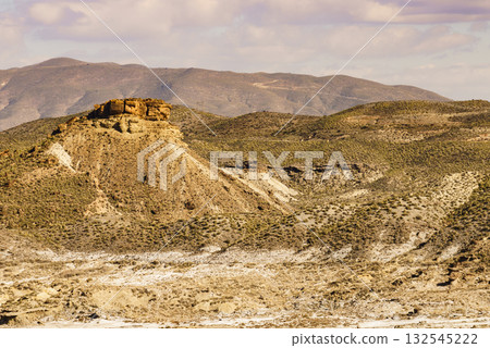 View of the Tabernas desert in Spain 132545222